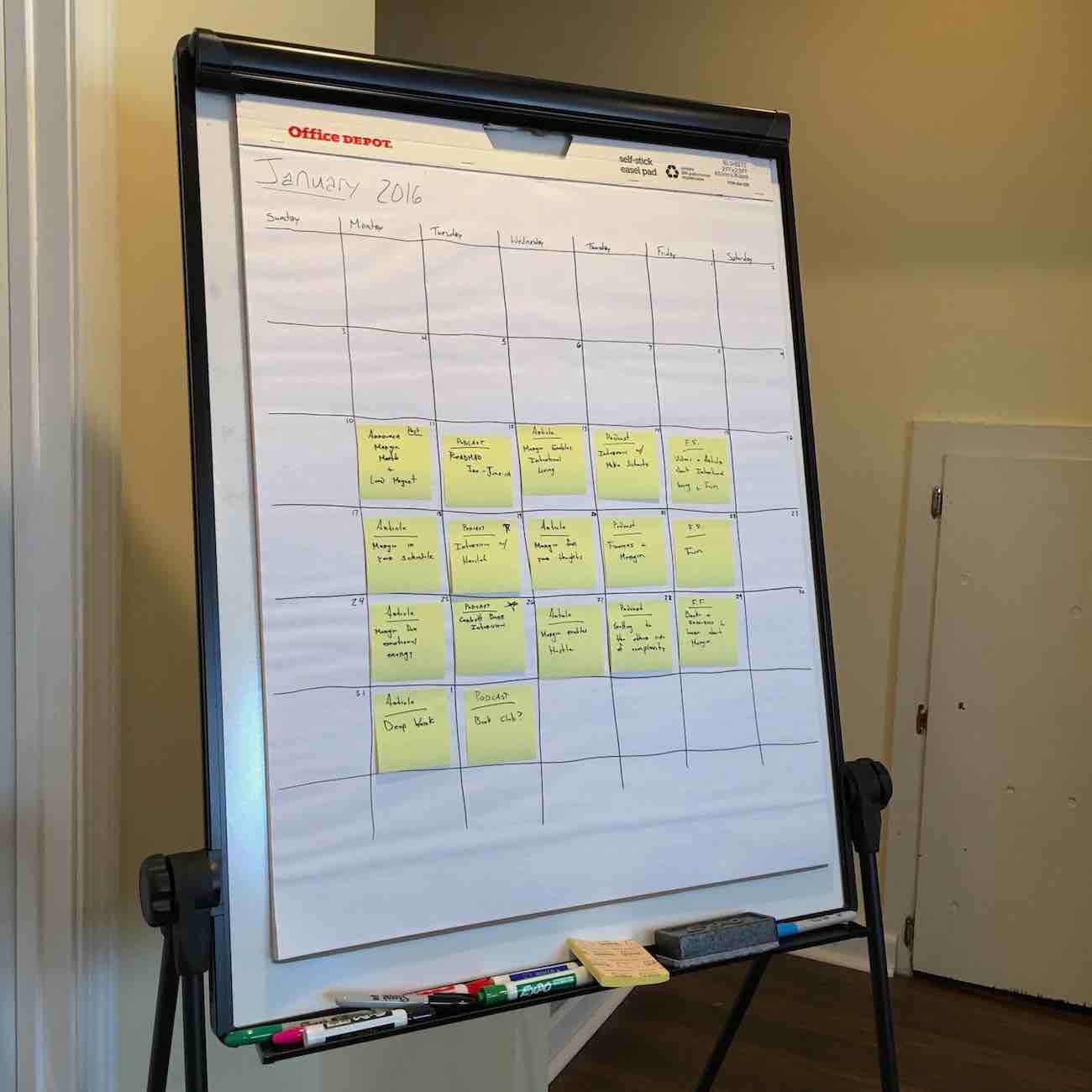 Why We Use Giant Post-it Notes as our Publishing Calendar — The Focus Course